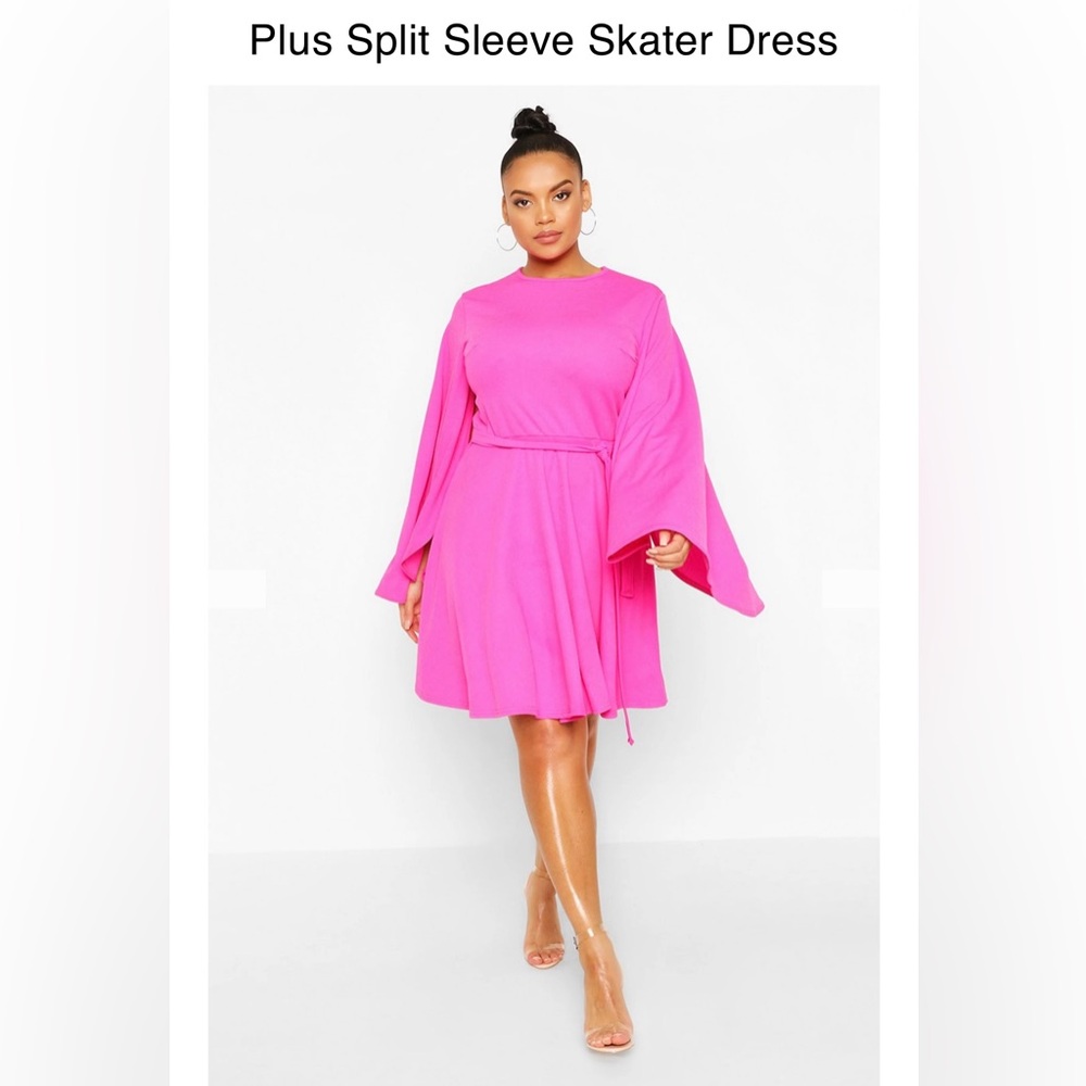 Elegant Pink Skater Dress